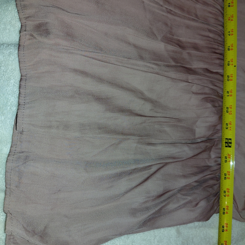 Mittoshop Mauve Long Bellowed Sleeves, Lined Maxi Dress, 12"Ruffle, Lg - Picture 4 of 7